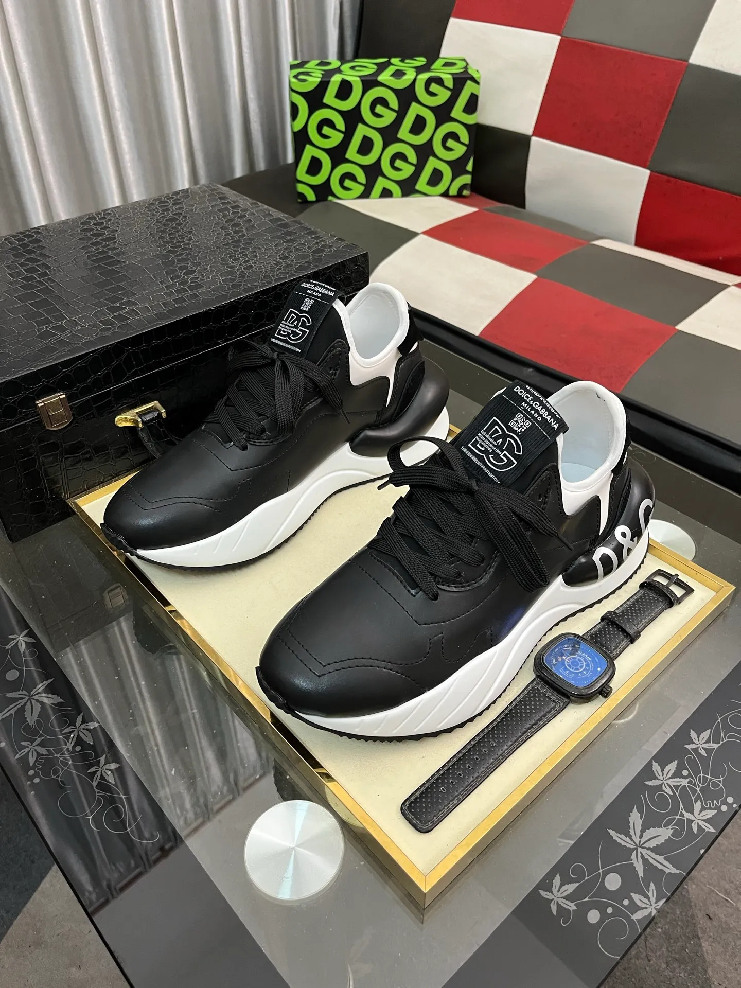Men's shoes 💰540⌚️⌚️【DG～】Couple casual shoes 2025z cabinet simultaneous sale 🔶Size: 35-46#️⃣The upper is made of multi-material splicing ➕Mesh lining, comfortable and breathable, sole: original comfortable and wear-resistant outsole, ⚠️The real thing📱Photographed🎬The real thing is better📢📢📢